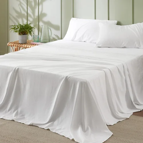 Miniatura 5 de Bedsure Juego de sábanas refrescantes de tamaño King de tamaño California King, color blanco