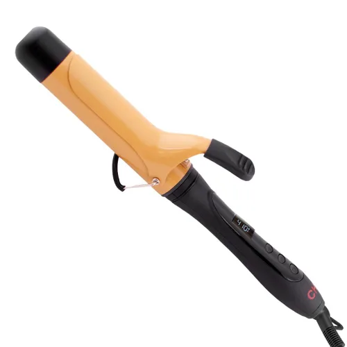 Miniatura 9 de CHI Texture Plancha rizador de cerámica con turmalina, rizador de cabello para rizos suaves y brillantes, temperatura ajustable y apagado Negro mate