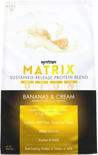 Miniatura 18 de Syntrax Nutrition Matrix - Mezcla de proteína de liberación sostenida, galletas y crema 2 libras. Verdaderos trozos de galleta