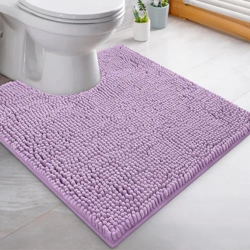 Miniatura 43 de LuxUrux Tapete de microfibra afelpada, de felpilla extrasuave, pelo largo de 1 pulgada, muy absorbente, para baño o ducha, lavar y secar a máquina
