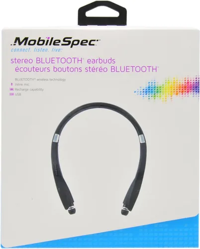 Miniatura 6 de MobileSpec MBS11182 - Auriculares estéreo con Bluetooth, color negro