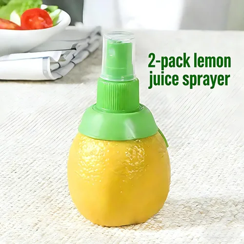 Miniatura 8 de Paquete de 2 pulverizadores de jugo de limón, jugo de naranja manual en aerosol cítrico para sabor fresco, exprimidor de limón para ensalada