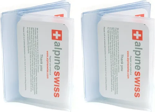 Miniatura 3 de Alpine Swiss Juego de 2 portatarjetas de plástico para 6 páginas, portatarjetas para fotos, Claro, Talla única, Bifold