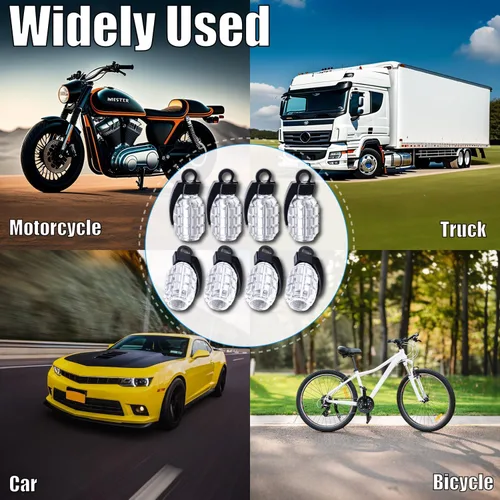 Miniatura 4 de 8 tapas de vástago de válvula de neumático, tapas de válvula de neumático de acero inoxidable para automóviles, camiones, SUV, motocicletas, Plateado