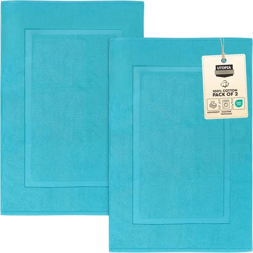Miniatura 12 de Utopia Towels Alfombra de algodón con banda, tapetes de baño, no es una alfombra de baño, 21 por 34 pulgadas / 53.34 x 86.36 cm, 100% algodón hilado