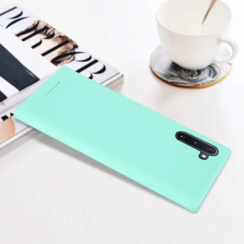 Miniatura 7 de GOOSPERY Funda de gelatina de tacto suave para Samsung Galaxy Note 10 (2019), funda delgada y sedosa (menta)