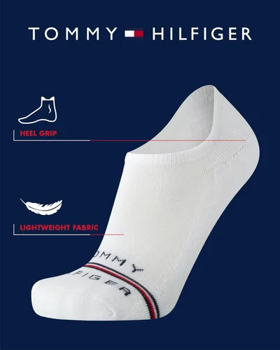 Miniatura 2 de Tommy Hilfiger Calcetines invisibles para hombre - Paquete de 6 mezcla de algodón elásticos suaves acolchados casuales atléticos deportivos forros