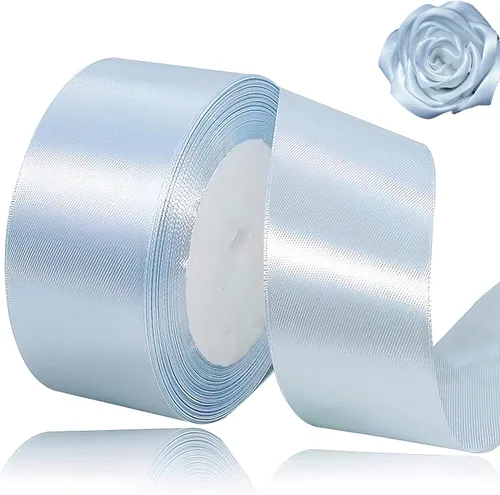 Miniatura 33 de Cinta beige de 1-1/2 pulgadas x 25 yardas, cinta de satén marfil de tela de color sólido para manualidades, coronas, fiesta de boda, Navidad, lazos