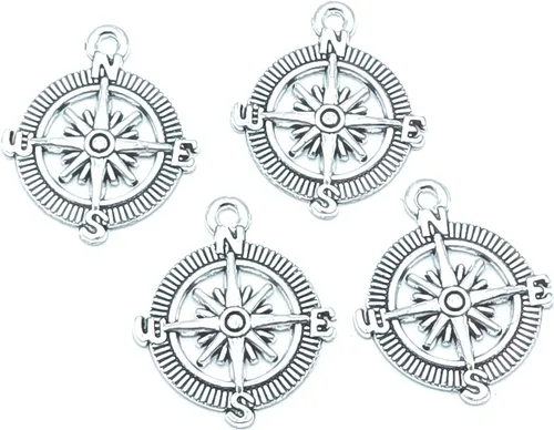 Miniatura 7 de 50 dijes de plata antigua para hacer joyas, manualidades, accesorios de joyería, llavero, pulsera, collar, colgantes, 0.984 x 0.315 in