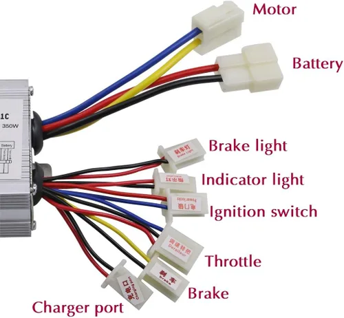 Miniatura 4 de TDPRO JCMOTO 24 V 350 W cepillado velocidad motor y controlador conjunto para scooter eléctrico Go Kart bicicleta e bicicleta triciclo ciclomotor