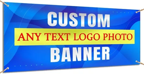 Pancarta de fondo personalizada, pancartas y letreros personalizados para exteriores, para fiestas de cumpleaños, negocios, graduación, decoración