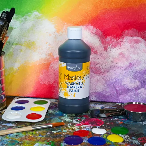 Miniatura 2 de Handy Art Little Masters - Pintura lavable, 16 onzas, color negro Bright & Mixable, High Opacity, Washable Colors for Classroom, Students, Kids
