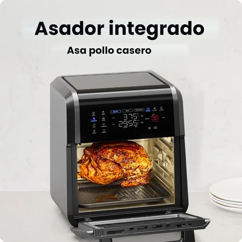 Miniatura 6 de Chefman Horno freidora de aire 5 en 1 de 12 cuartos de galón con temporizador digital, pantalla táctil y 12 ajustes preestablecidos, horno