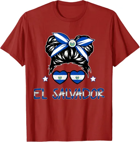 Miniatura 50 de Camiseta de El Salvador para Niñas Bandera Patrimonio Hispano Salvadoreño