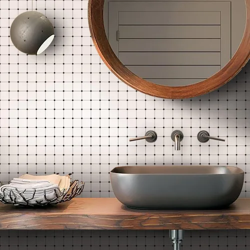 Miniatura 12 de 12 calcomanías mate para azulejos de pared, despegar y pegar, autoadhesivas, calcomanías de vinilo para azulejos de pared, adhesivo de PVC