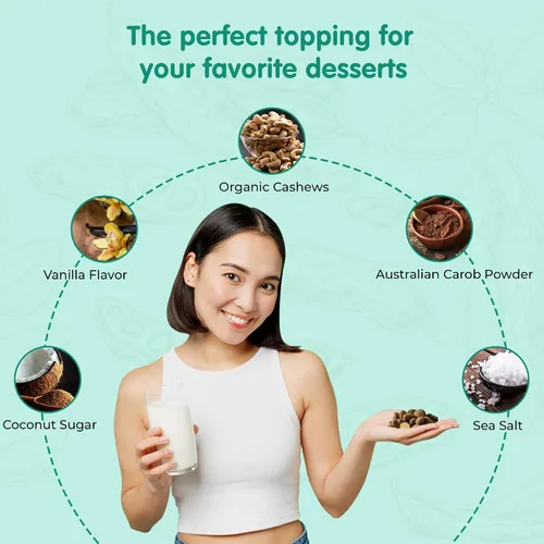Miniatura 6 de Missy J's Anacardos orgánicos cubiertos de algarroba de 8 onzas, paquete de 3, vegano, sin gluten, sustituto del chocolate, perfecto para aperitivos