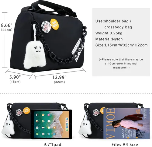 Miniatura 2 de DOB SECHS Bolso bandolera pequeño para mujer, bolso de hombro