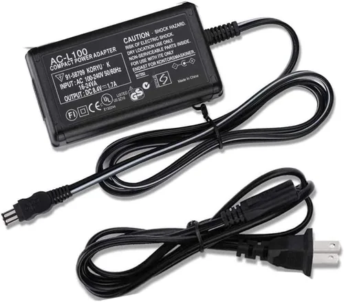 Miniatura 2 de AC-L100 Adaptador de fuente de alimentación de CA, repuesto para Sony AC-L10A, AC-L10B, AC-L10C AC-L15A/B AC-L100C, para cámaras Sony Handycam