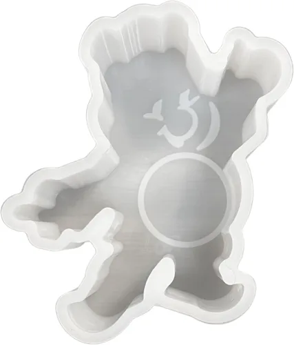 Bear Care Teddy - Molde de silicona Freshie para automóvil de los años 90, 3.5 x 3.5 x 1 pulgadas, para suministros de resina, vela de automóvil,