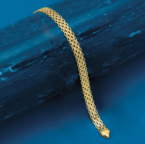 Miniatura 3 de Ross-Simons Italian 18kt Yellow Gold Bismark-Link Bracelet