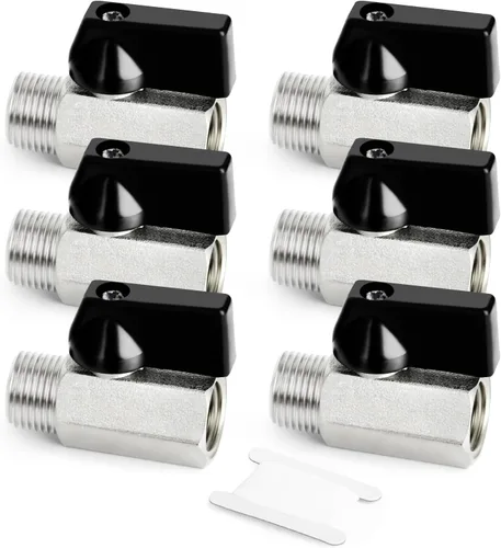 Miniatura 22 de GASHER 12PCS Mini Brass Ball Valve Shut Off Switch, 1/2 Inch Female x 1/2 Inch Female Thread Pipe Fitting