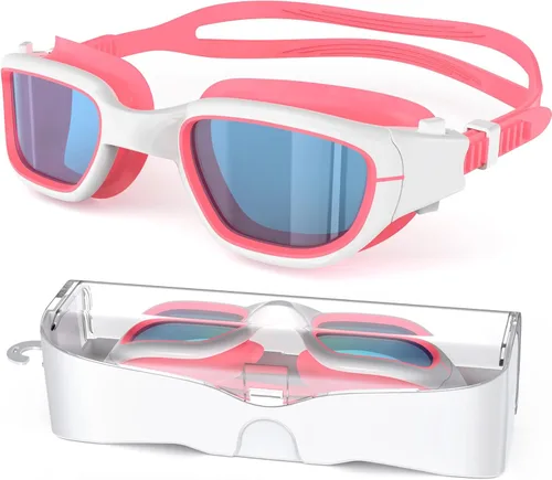 Miniatura 18 de Gafas de natación para niños, gafas de natación para niños de 6 a 14 años, gafas de piscina con protección UV antivaho para niños y niñas Azul