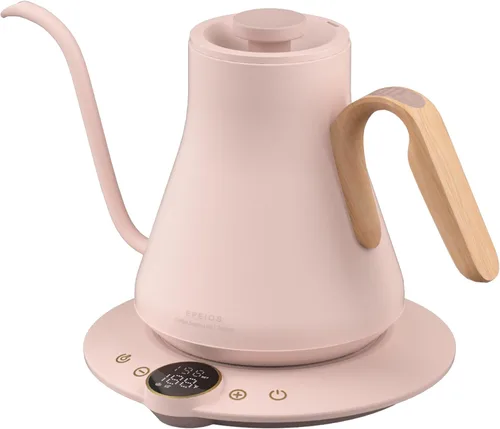 Miniatura 8 de INTASTING - Hervidor eléctrico de cuello de cisne con control de temperatura de ±1℉ para café y té de infusión, calentamiento rápido, acero