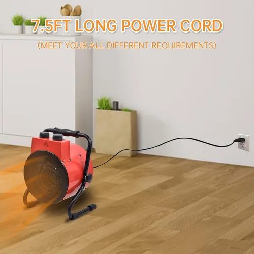 Miniatura 6 de Calentador eléctrico de invernadero con control de termostato digital, ventilador portátil para casa verde, tienda de cultivo, sala de flores