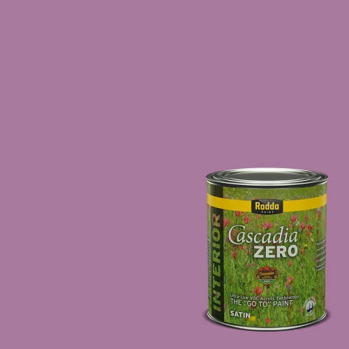 Miniatura 161 de Rodda Paint CASCADIA ZERO - Pintura plana e imprimación para interiores en uno, cuarto de galón, rosa Mullen