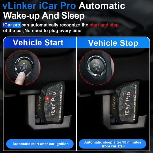 Miniatura 7 de iCar Pro Mini OBD2 Escáner Bluetooth para iOS/Android, Adaptador OBD, Herramienta de Lectura de Códigos de Diagnóstico de Coche