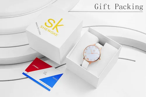 Miniatura 6 de SHENGKE Creative Simplicity Women Watch Genuine Leather Elegant Women Watches Ladies Business Wristwatch