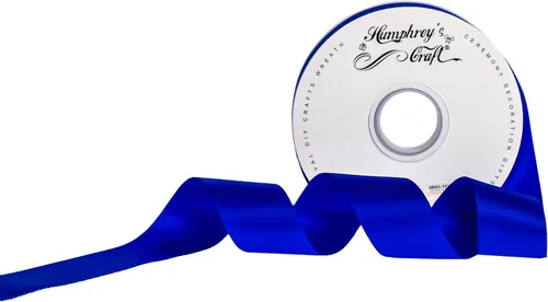 Miniatura 17 de Humphrey's Craft Cinta de satén negra de doble cara de 1 pulgada, 50 yardas, variedad de colores para manualidades, envoltura de regalos, lazos