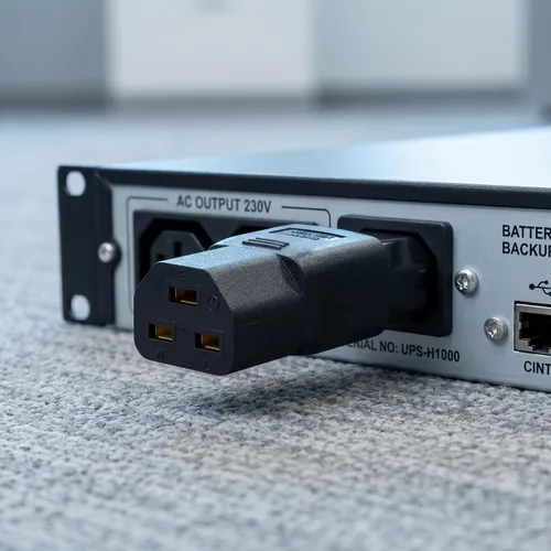 Miniatura 6 de Adaptador de corriente IEC 320 C14 macho a C15 hembra, 10A 125/250V, convertidor de corriente IEC recto de 3 pines para PDU, UPS, servidor y equipos
