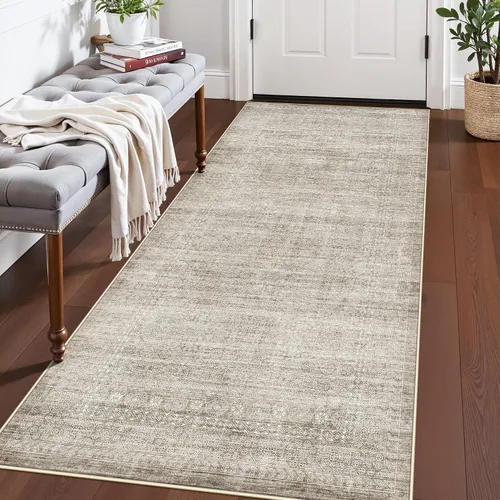 Miniatura 80 de HY HAO YUN LAI Alfombras antideslizantes para pasillos, alfombra lavable para pasillo, alfombra larga ultra suave para cocina, alfombras de acento
