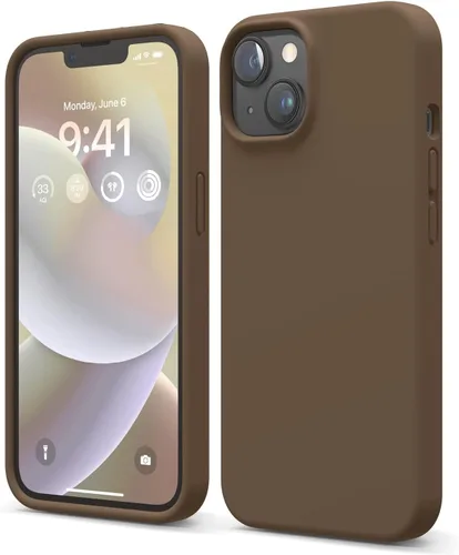 Miniatura 26 de elago Funda compatible con iPhone 14, de silicona líquida, funda protectora de cuerpo completo, a prueba de golpes, diseño delgado, forro