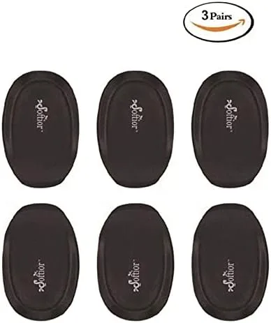 Miniatura 2 de Cojines de talón de espuma viscoelástica cómodos para caminar plano, zapatos de barco, botas, paquete de 2 pares, Negro