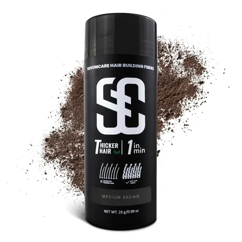 Miniatura 15 de SOVONCARE Fibras capilares blancas para adelgazar el cabello, fibras de construcción del cabello para puntos calvos, indetectables y naturales