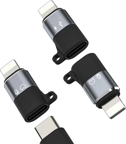 Adaptador OTG de audio USB C hembra a Lightning macho (paquete de 3) para iPhone 14 13 12 11 Pro Max Tipo C Cable de carga MFI Convertidor para iPad