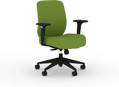 Miniatura 8 de HON Altern Silla de oficina ergonómica de tela, silla de escritorio con respaldo bajo con brazos ajustables, deslizamiento de asiento, inclinación