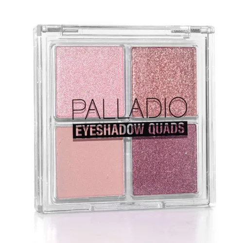 Miniatura 12 de Palladio Cuartetos de Sombras de Ojos, Mate Aterciopelado Pigmentado Difuminable, Acabados Metálicos y Brillantes, Fórmula Cremosa, Paleta de Gossip