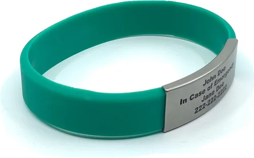 Miniatura 15 de Pulsera de identificación médica personalizada - Pulsera de seguridad para personas mayores grabada personalizada - Alerta de Alzheimer