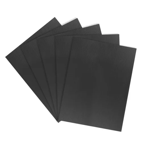 Miniatura 11 de uxcell Hojas de plástico corrugado, letreros negros en blanco de 0.118 pulgadas para patio, 8 x 12 pulgadas, tablero impermeable en blanco, 5 piezas