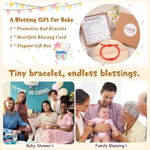Miniatura 7 de DAYANEY Pulsera roja para mujer, pulsera de cuerda roja para protección como relleno de calcetines de Navidad, joyas a juego para parejas, regalos