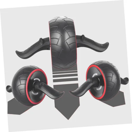 Miniatura 8 de Rueda de rodillo de goma para abdominales con alfombrilla gruesa para entrenamiento muscular silencioso y abdominal, dispositivo de fitness