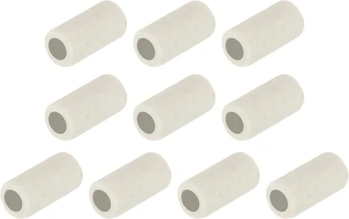 Miniatura 7 de uxcell 10 unids 0.079 in diámetro tubo de cerámica aislado cable electrónico paquete de aislamiento térmico protección de un solo orificio, 0.157 in