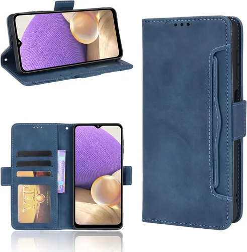 Miniatura 9 de Compatible con Samsung Galaxy A13 5G de 6.5 pulgadas 2022, funda magnética de piel sintética para Samsung Galaxy A13 5G de 6.5 pulgadas 2022 Azul
