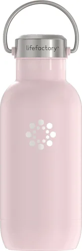 Miniatura 17 de Lifefactory Botella deportiva aislada al vacío de acero inoxidable de 16 onzas, mezclilla oscura