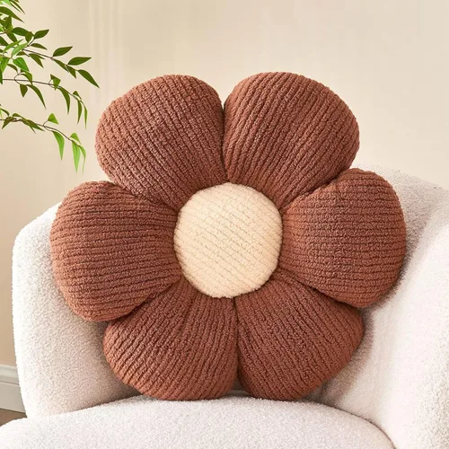 Miniatura 23 de Kcvvcr Almohada Decorativa de Flores, Almohada de Suelo Suave Blanca con Forma de 14.9" para Decoración del Hogar, Lindas Almohadas Decorativas