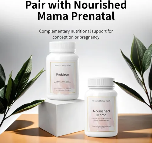 Miniatura 6 de Nourished Natural Health ProbIron - Suplemento probiótico + hierro para mujer potenciado con vitamina C y cobre, fórmula vegana para energía