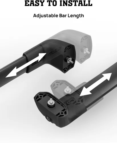 Miniatura 8 de Barras transversales para portaequipajes compatibles con Jeep Grand Cherokee Altitude & SRT y Trackhawk 2011-2022 con molduras negras para techo